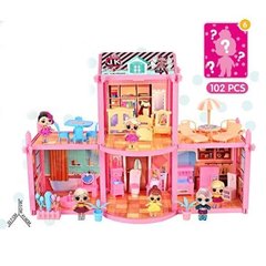 Ляльковий будиночок LOL (2 поверхи, 102 деталі, 6 ляльок, вихованець, меблі) BB 008 | Будиночок для ляльок ЛОЛ BB 008 фото