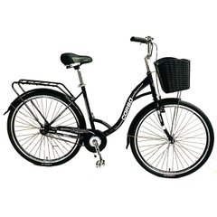 Велосипед міський 28” дюймів (рамам 20", кошик, багажник, зібраний 75%) Corso Fortuna FR-28144 Чорний