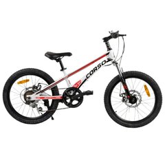 Спортивний дитячий велосипед 20 дюймів (рама 11", 7 швидкостей, складання 75%) Corso Speedline MG-56818 Білий MG-56818 фото