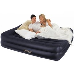 Надувне ліжко з підголовником та вбудованим електронасосом (152-203-42см) Intex 64124 ND