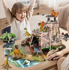 Пазли 3D "Dinosaur Scene Puzzle" (28 елементів, 8 фігурок динозавра, в коробці) 99888-14 E 99888-14 E фото