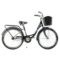 Велосипед міський (колеса 26", одношвидкісний, рама 16.5", кошик, багажник) Corso Travel TR-2470