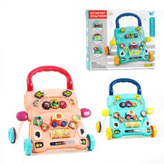 Каталка ходунки штовхателі W Toys (2 кольори, сортер, шестерні, світло, пісні, казки, на батарейках) 67127 67127 фото