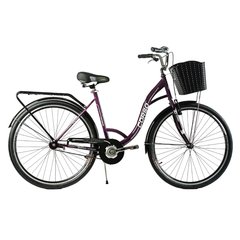 Велосипед міський 28 "дюймів (рама 20", кошик, багажник, зібраний 75%) Corso Fortuna FR-5198 Фіолетовий