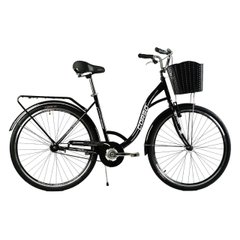 Велосипед міський 28 "дюймів (рама 20", кошик, багажник, зібраний 75%) Corso Fortuna FR-6788 Чорний