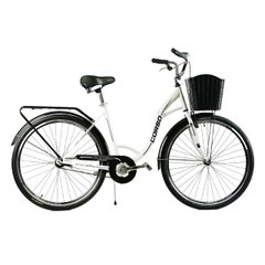 Велосипед міський 28” дюймів (рама 20", кошик, багажник, зібраний 75%) Corso Fortuna FR-8647 Білий