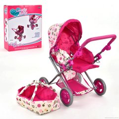 Дитячий візочок для ляльки Lovely Baby (два режими, кошик для іграшок, переносна люлька, в коробці) FL8166-2 FL 8166-2 фото