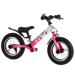 Дитячий беговел 12 дюймів (надувн.колеса, алюмінієва рама) Corso Skip Jack 25025 Рожевий 25025 фото