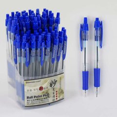Набір кулькових ручок С 37076 (40) ЦІНА ЗА 60 ШТУК У БЛОКУ, синя паста, діаметр вузла, що пише 0,7мм 77199 фото
