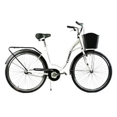 Велосипед міський 28" дюймів (рамам 20", кошик, багажник, зібраний 75%) Corso Fortuna FR-28637 Білий