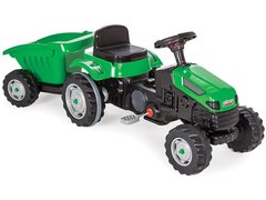 Педальна машинка Трактор із причепом Pilsan 07-316 Зелений | Веломобіль Pilsan 07-316 GREEN фото