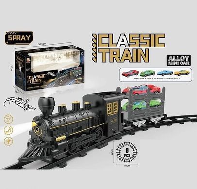 Залізниця Train Classic (8 елементів, поїзд, звуки, підсвітка, парогенератор, вагон, 2 машинки) 5817-1 P 5817-1 P фото