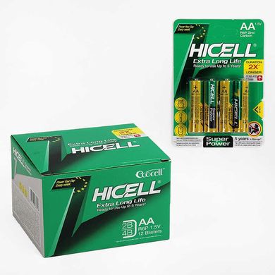 Батарейки "Hicell" C 66690 (30) Alcaline, пальчиковые, АА 1,5V, ЦЕНА ЗА 48 ШТУК В БЛОКЕ