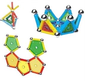 Магнитный конструктор Magnetic (74 элемента, 6 типов элементов, в коробке) AQ 2203 AQ 2203 фото