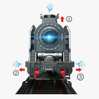 Железная дорога (звук, подсветка, парогенератор, на батарейках, локомотив, 3 вагона) 601 A 601 A фото