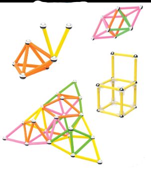 Магнитный конструктор Magnetic (92 элемента, 3 типа элементов, в коробке) AQ 2204 AQ 2204 фото