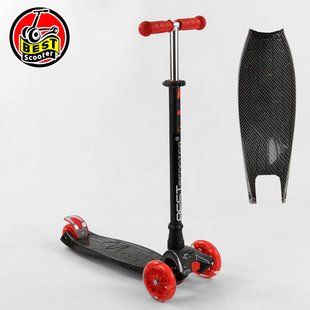 Дитячий триколісний самокат Best Scooter A 25772 /779-1524 Чорний A 25772 /779-1524 фото