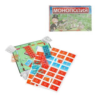 Игра настольная Монополия (игровое поле, фишки, карточки, комплект денег) DSP 016 DSP 016 фото