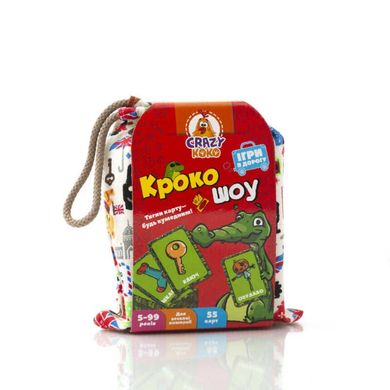 гр Игра в мешку "Крокошоу" (укр) VT 8077-10 (12) "Vladi Toys", 55 карт 93835 фото