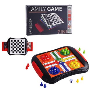 Настольная игра Family Game (7в1, змейки, нарды, гомока, лудо, шахматы, шашки, китайские шашки) S 711 S 711 фото