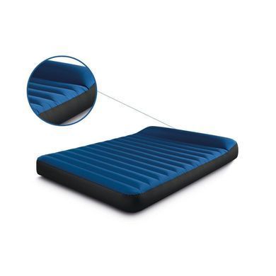 Надувне ліжко матрац велюр Intex (152-191-22 см, для кемпінгу, USB-насос, сумка для матраца) 64013 64013 фото
