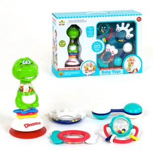 Набор погремушек Baby Toys (5 штук в коробке, динозаврик) SL 84846