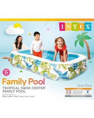 Басейн надувний сімейний Тропіки Intex (229-152-48 см, 600 л, від 3-х років) 57177 NP 57177 фото